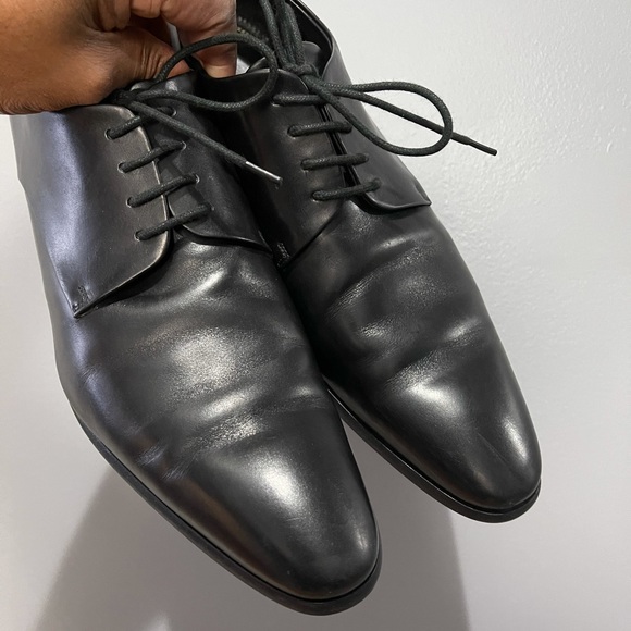 Antonio Maurizi Black leather Dress shoes. Sz 44 - Picture 2 of 11